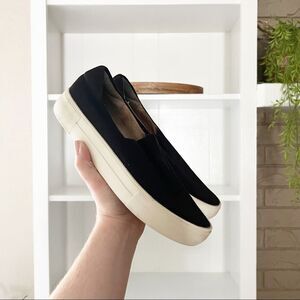 J/Slide Black Platform Slip On Fabric Upper Sneakers
